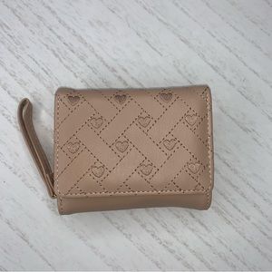 Heart‎ Embroidered Faux Leather Bi-Fold Wallet